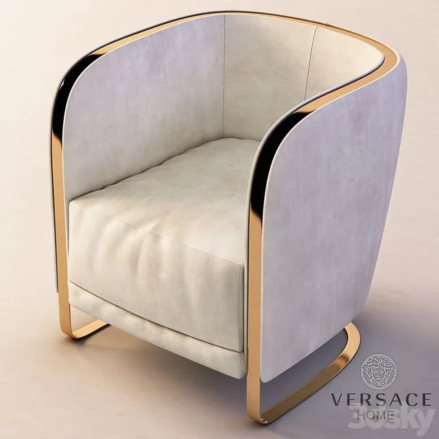 The Herald Armchair by Versace 3D Model