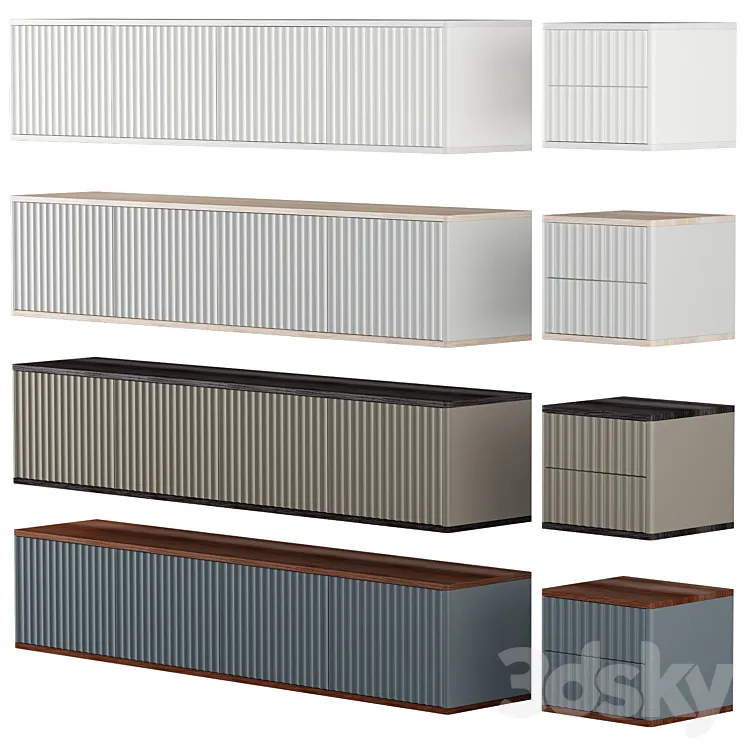 The Idea VR hanging bedside table set 3D Model Free Download