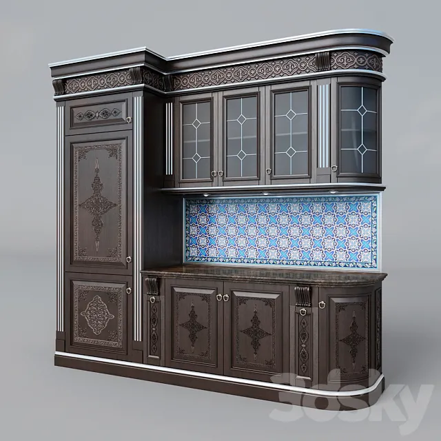 The kitchen in east style 3D Model