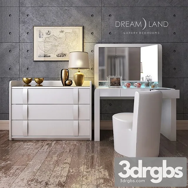 The Lattice Toledo Chair Chest Tonga Gras 3D Model Download