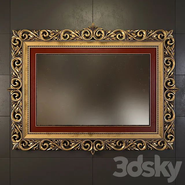 The mirror in carved frame 3DModel