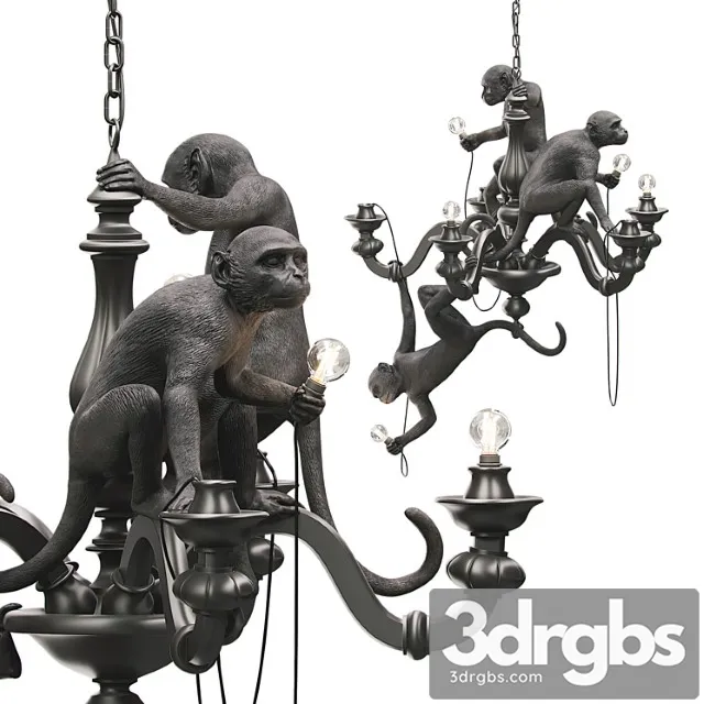 The monkey chandelier 3D Model Download