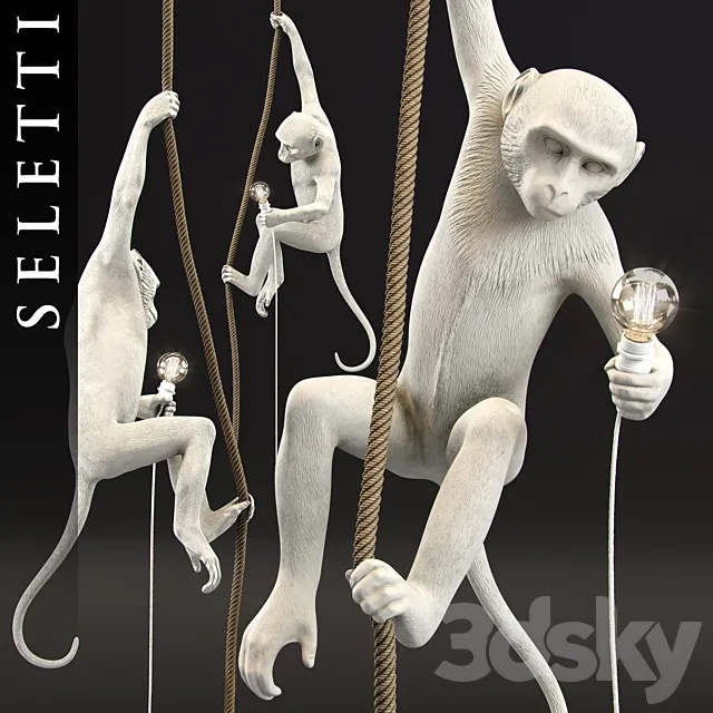 The Monkey Lamp Ceiling Version by Seletti 3DModel