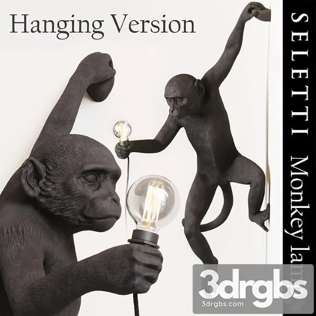 The monkey lamp hanging version 3D Model Download