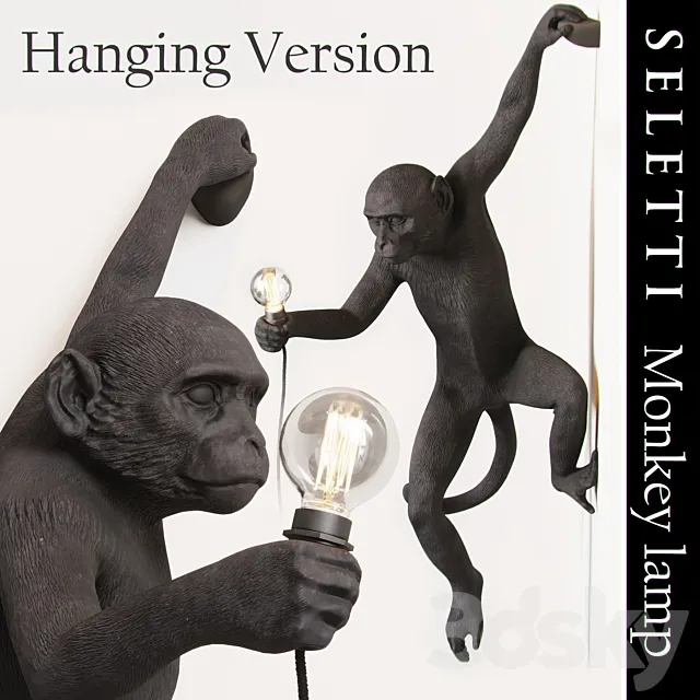 The Monkey Lamp Hanging Version 3D Model