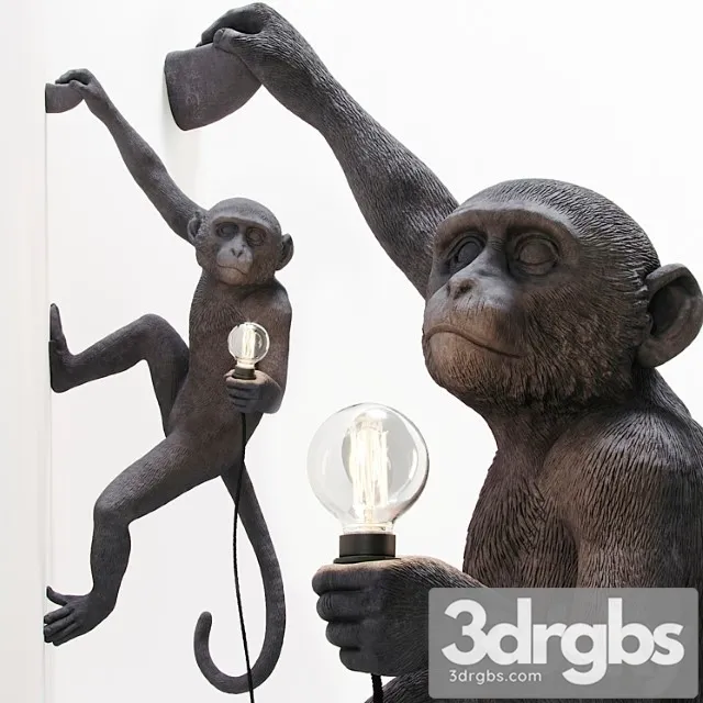The Monkey Lamp Hanging Version Right 3D Model Download