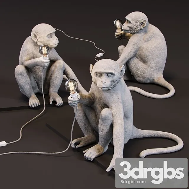 The Monkey Lamp Sitting Version 3 3D Model Download The Monkey Lamp Sitting Version 3 3D Model Download