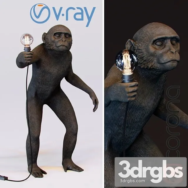 The Monkey Lamp Standing Version 1 3D Model Download The Monkey Lamp Standing Version 1 3D Model Download