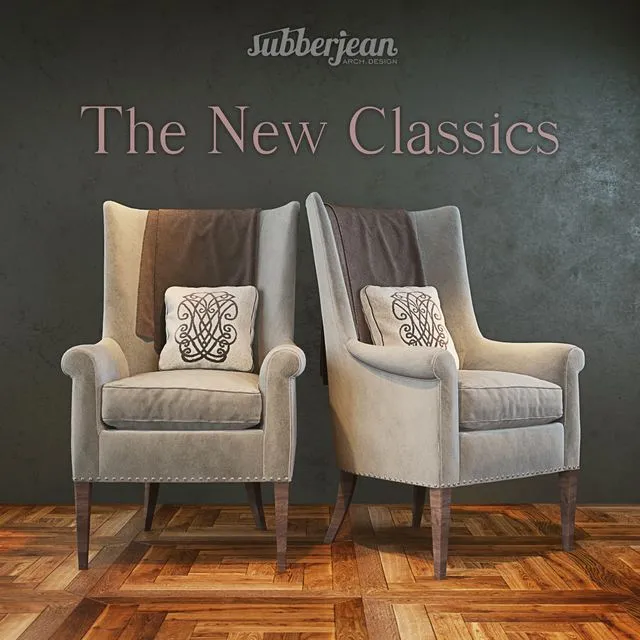The New Classics Armchair (4 materials) 3D Model