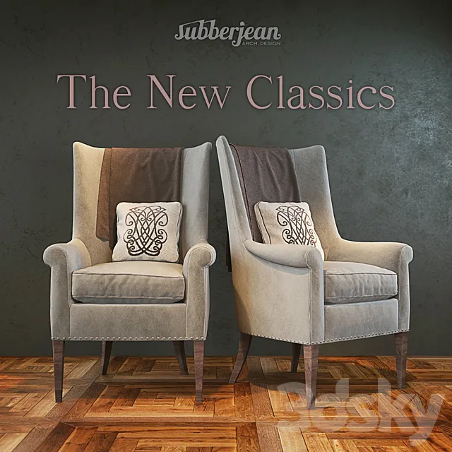 The New Classics Armchair (4 materials) 3DModel