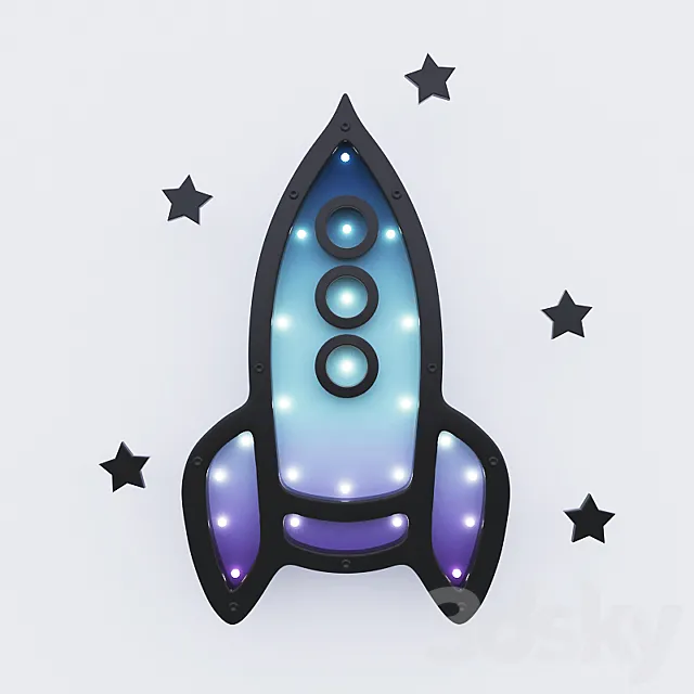 The night-rocket 3D Model