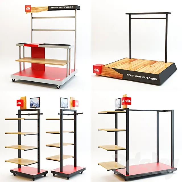 THE NORTH FACE SHOP FURNITURE 3D Model