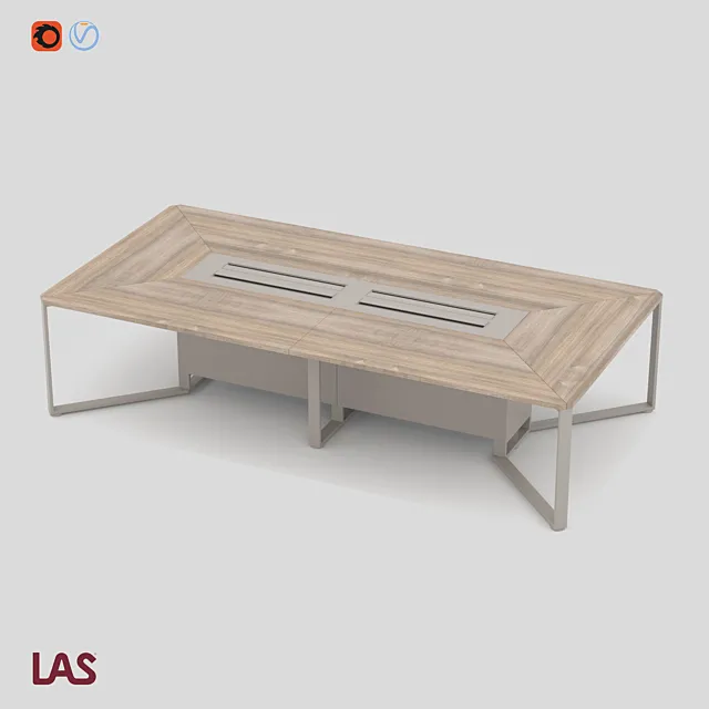 The Office Meeting Table Las I Meet (146649) 3D Model