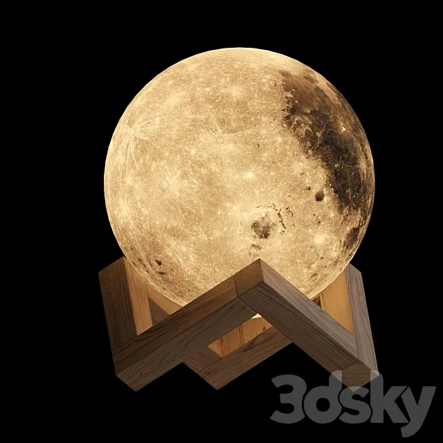 The original moon lamp 3D Model The original moon lamp 3D Model