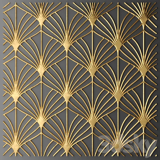 The panel grille. 3D Model The panel grille. 3D Model