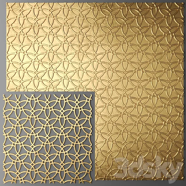 The panel grille. 3D Model The panel grille. 3D Model