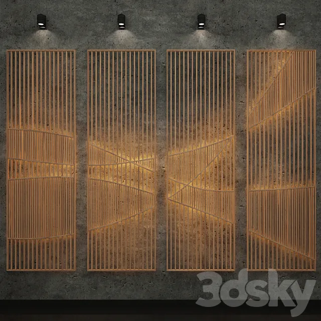 The panel on the wall 3D Model The panel on the wall 3D Model