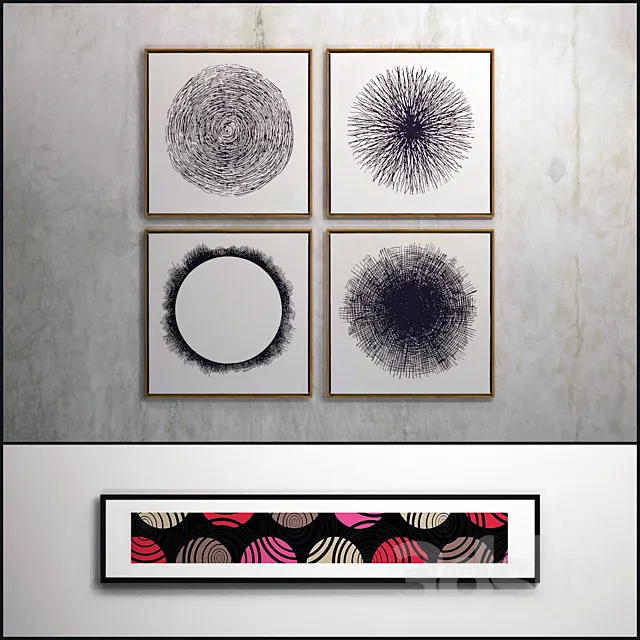 The picture in a frame: 7 piece (Collection 21) Abstract 3DModel The picture in a frame: 7 piece (Collection 21) Abstract 3DModel