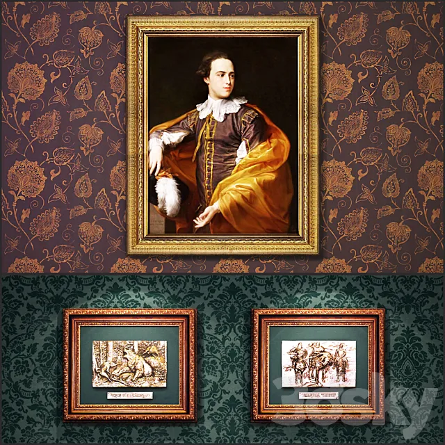 The picture in a frame (a collection of 4) 3DModel The picture in a frame (a collection of 4) 3DModel