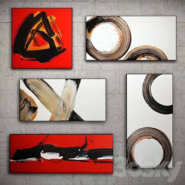 The picture in the frame: 10 piece (Collection 40) Abstract 3DModel The picture in the frame: 10 piece (Collection 40) Abstract 3DModel