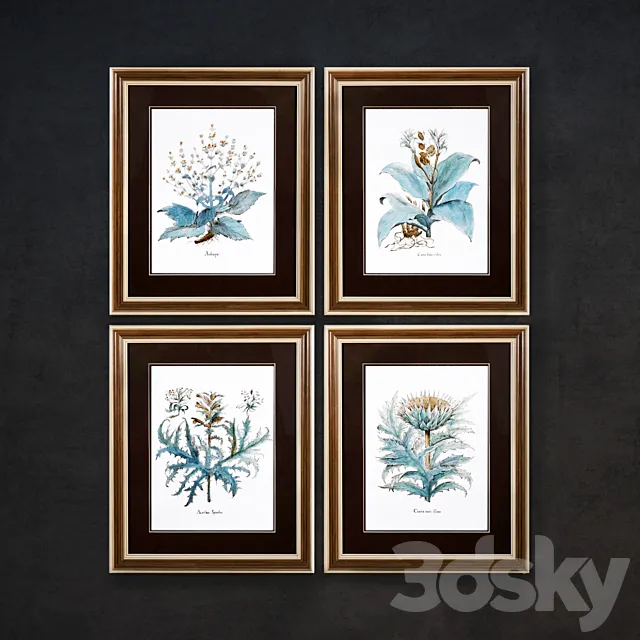 The picture in the frame: 10 piece (Collection 9) 3D Model The picture in the frame: 10 piece (Collection 9) 3D Model