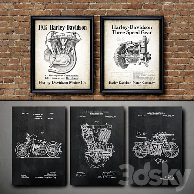The picture in the frame. 117. Motorcycle Collection 3DModel The picture in the frame. 117. Motorcycle Collection 3DModel