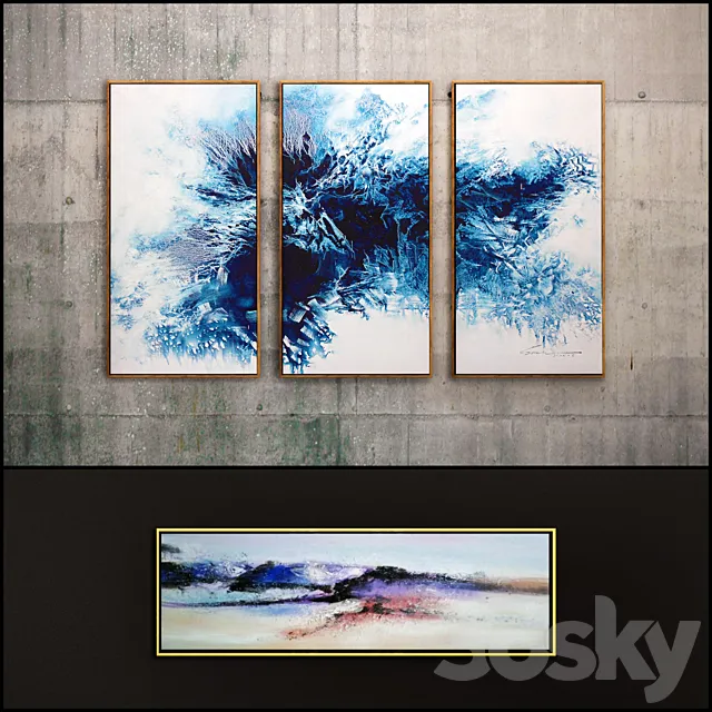 The picture in the frame: 12 Pieces (Collection 30) Abstract 3D Model The picture in the frame: 12 Pieces (Collection 30) Abstract 3D Model