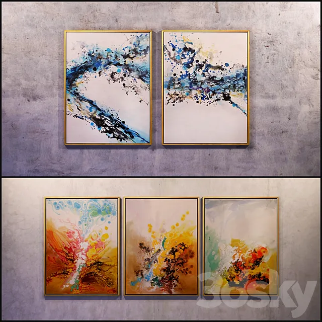 The picture in the frame: 13 pieces (the collection of 11) Abstract 3D Model The picture in the frame: 13 pieces (the collection of 11) Abstract 3D Model