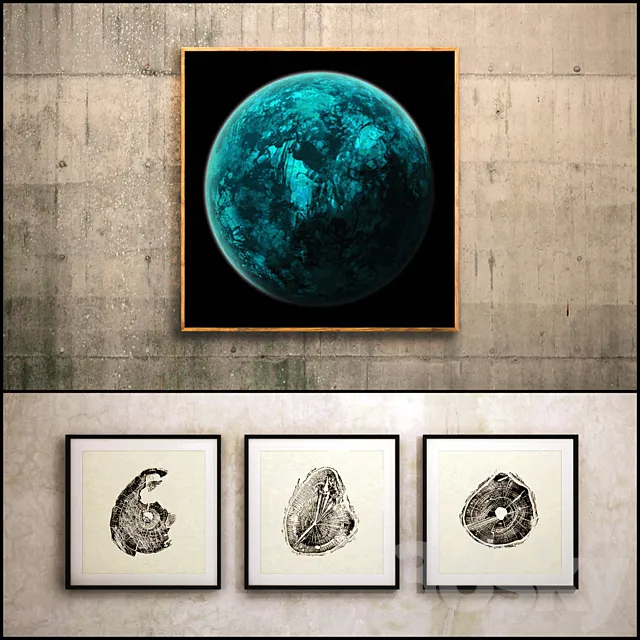 The picture in the frame: 13 pieces (the collection of 31) Abstract 3D Model The picture in the frame: 13 pieces (the collection of 31) Abstract 3D Model