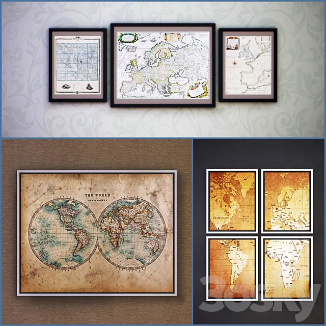 The picture in the frame: 16 piece (Collection 2) 3D Model The picture in the frame: 16 piece (Collection 2) 3D Model