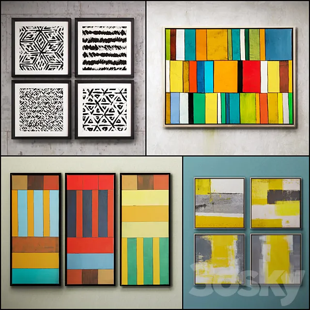 The picture in the frame: 19 piece (Collection 36) Abstract 3DModel The picture in the frame: 19 piece (Collection 36) Abstract 3DModel