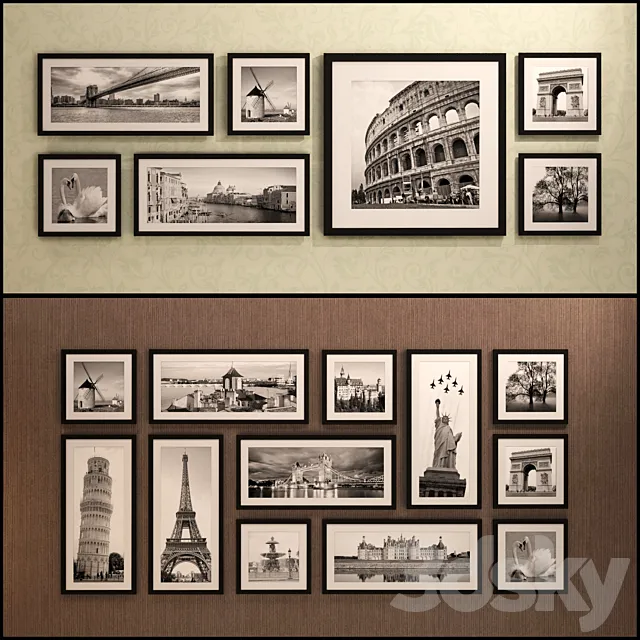 The picture in the frame: 20 pieces – 5 combinations (a collection of 15) Picture Frame 3DModel The picture in the frame: 20 pieces – 5 combinations (a collection of 15) Picture Frame 3DModel