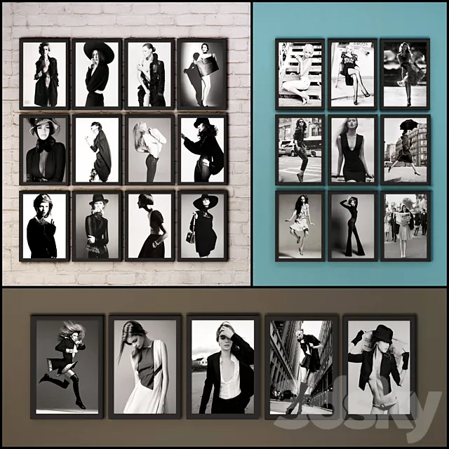 The picture in the frame: 66 pieces (66 collection) Photo Frame 3D Model The picture in the frame: 66 pieces (66 collection) Photo Frame 3D Model