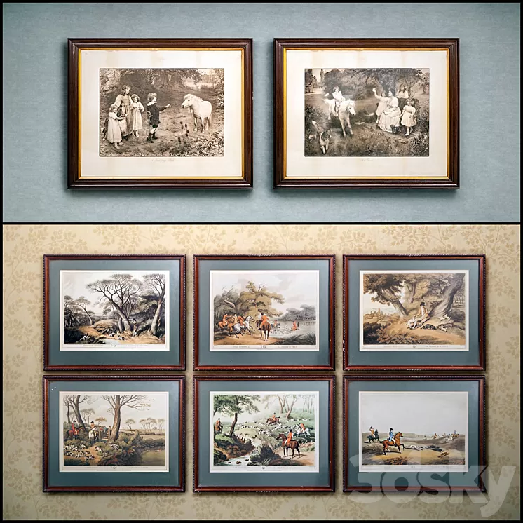 The picture in the frame: a collection of 44 etchings 3D Model