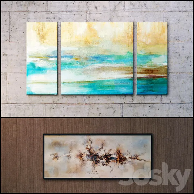 The picture in the frame: a collection of 70. Abstract 3DModel The picture in the frame: a collection of 70. Abstract 3DModel