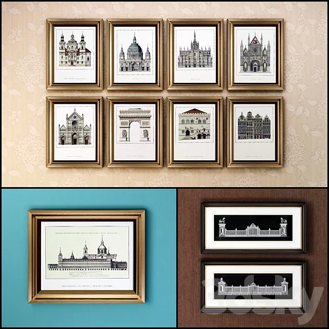 The picture in the frame (a collection of 75) Architecture 3DModel The picture in the frame (a collection of 75) Architecture 3DModel