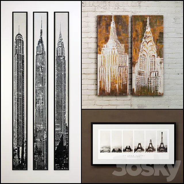 The picture in the frame (a collection of 88) Architecture 3DModel The picture in the frame (a collection of 88) Architecture 3DModel