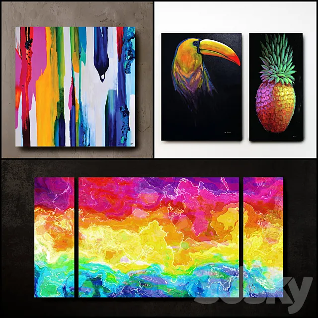 The picture in the frame. Collection 112 3D Model The picture in the frame. Collection 112 3D Model