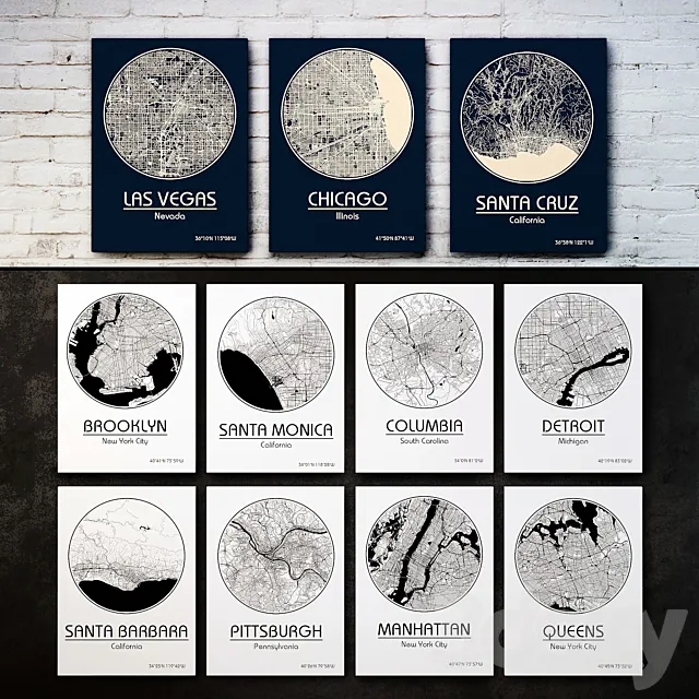 The picture in the frame. Collection 114 3D Model The picture in the frame. Collection 114 3D Model