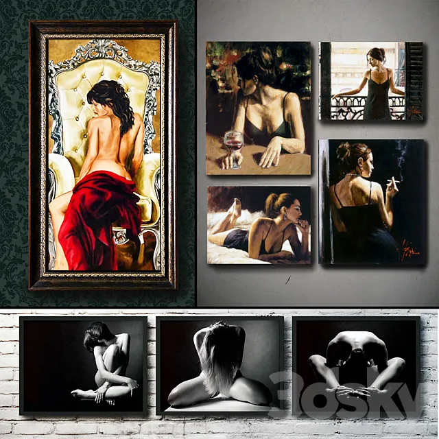 The picture in the frame. Collection 125 3D Model The picture in the frame. Collection 125 3D Model