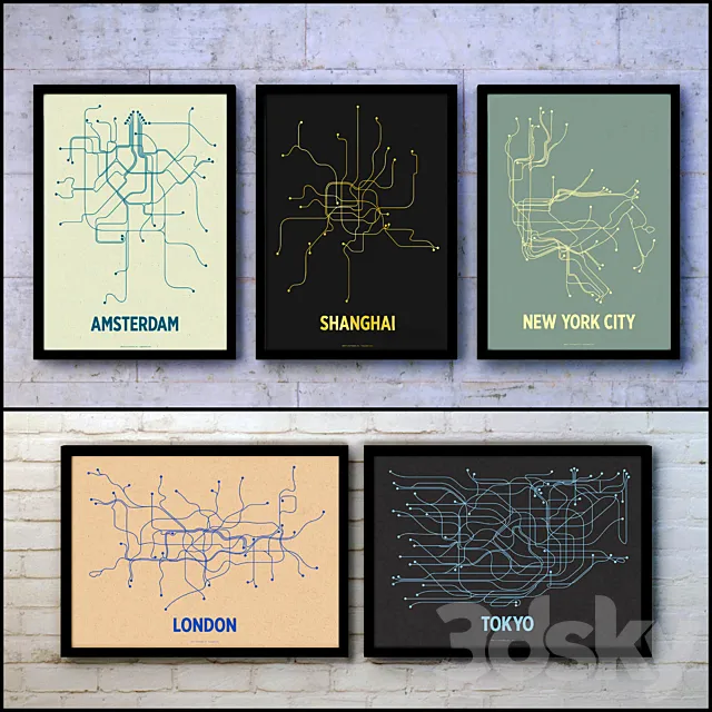 The picture in the frame. Collection 97 3D Model The picture in the frame. Collection 97 3D Model