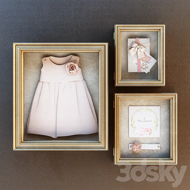 The pictures in the nursery. 3D Model The pictures in the nursery. 3D Model