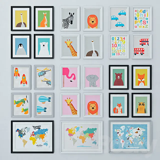 The pictures in the nursery 3DModel The pictures in the nursery 3DModel