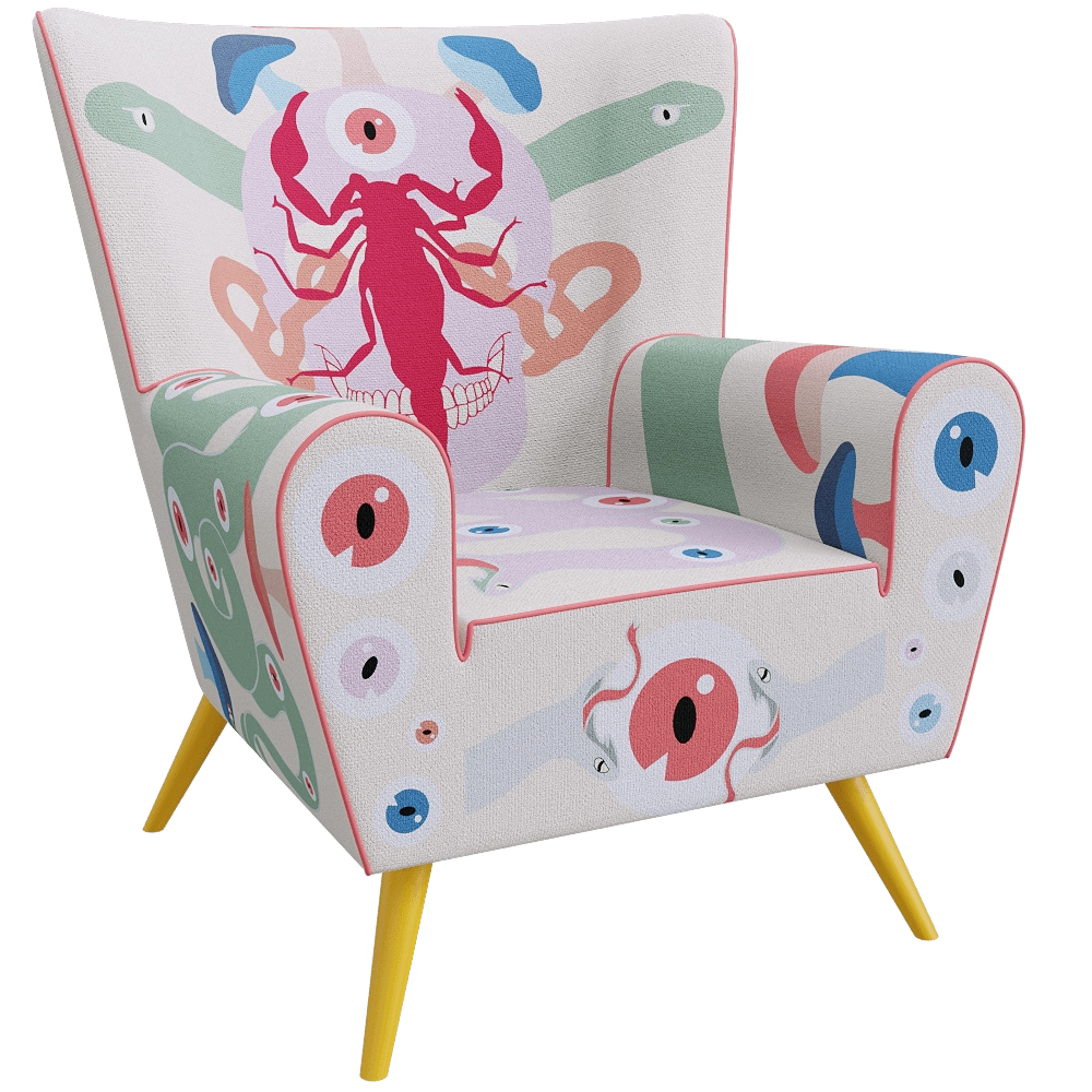 The Pop Label – Armchair Surrealism 3D Model The Pop Label – Armchair Surrealism 3D Model