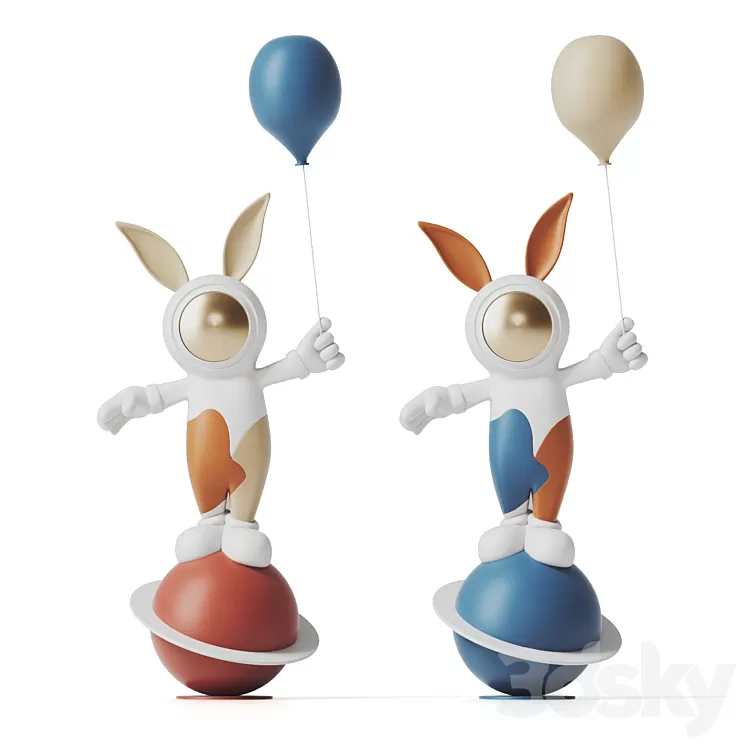 The rabbit sculpture 3D Model Free Download
