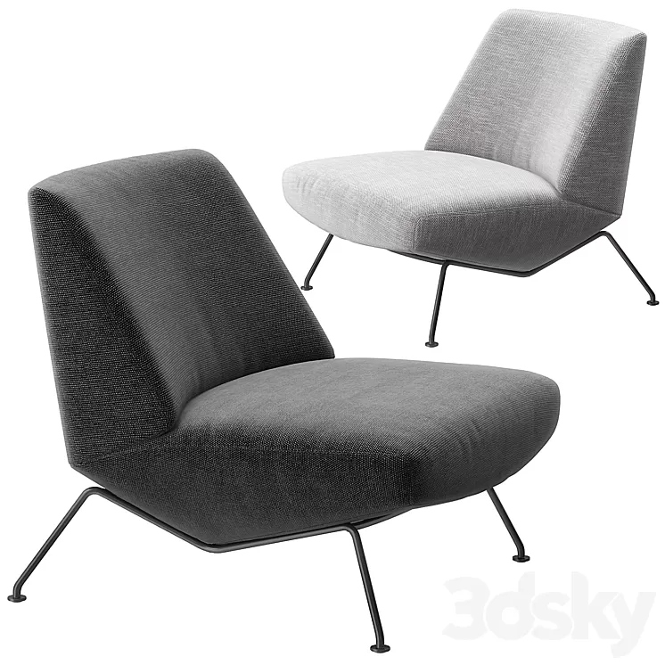 The Sleek armchair by Bonaldo 3D Model