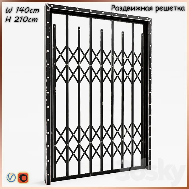 The sliding grille 3D Model