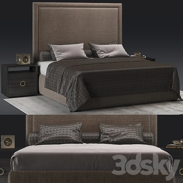 The Sofa And Chair Cadere _ London Bed 3D Model The Sofa And Chair Cadere _ London Bed 3D Model