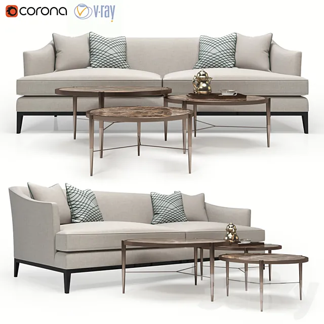 The sofa and chair company Beaumont sofa 3D Model