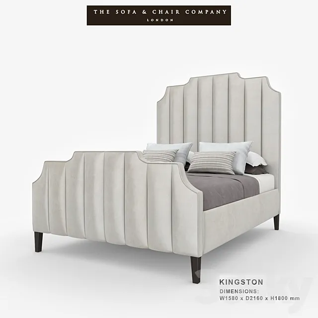 The sofa and chair company Kingston Bed 3D Model The sofa and chair company Kingston Bed 3D Model